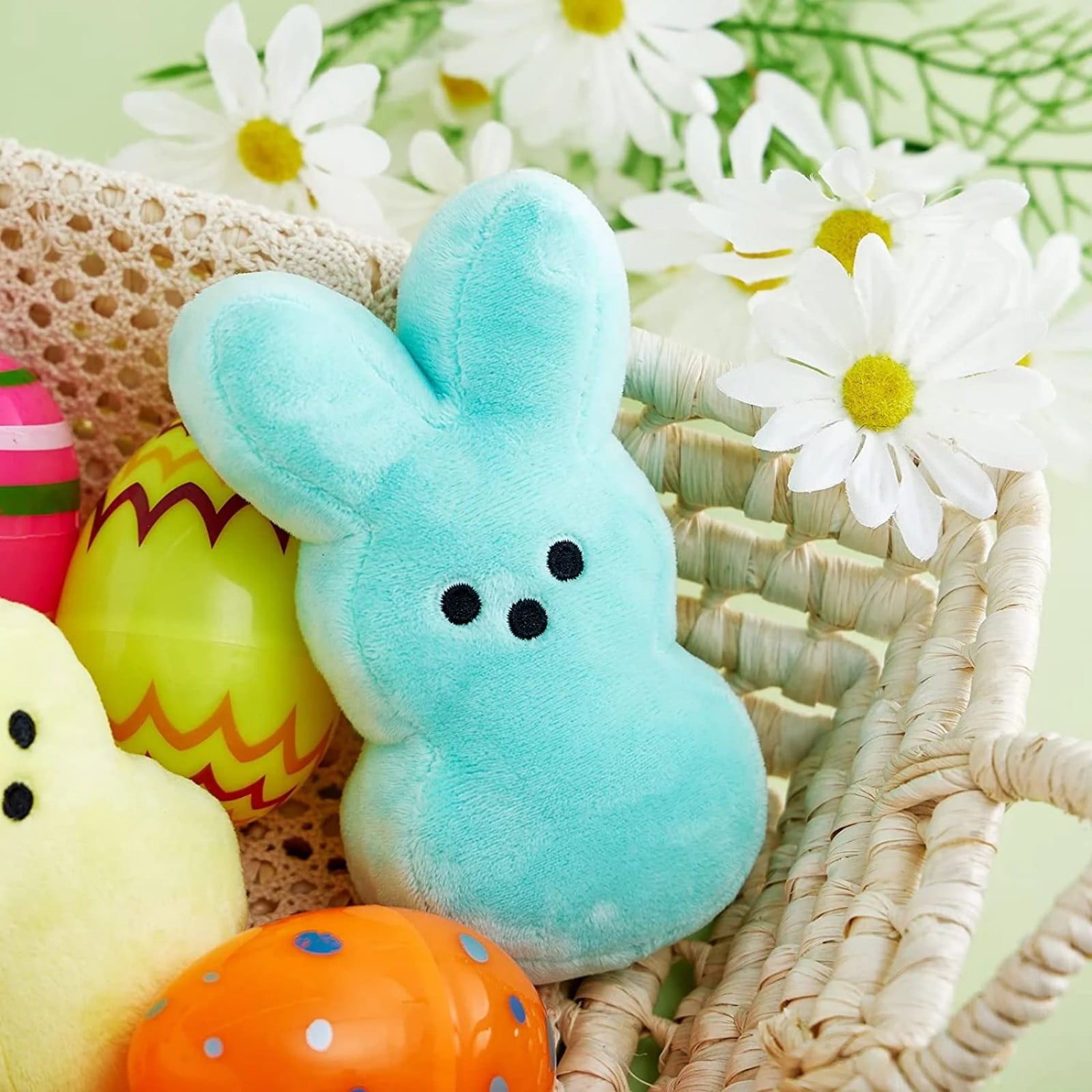 Yanxiao 12PCS Easter Stuffed Bunny Plush Toys, 6" Easter Bunny Stuffed Animals Bulk Plushie, Easter Basket Stuffers Egg Fillers Party Supplies Gift for Kids