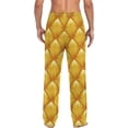 thumbnail image 6 of Men's Pajama Pants with Pockets Sleepwear Lounge Pants Stretch Casual Natural Surface Pineapple, 6 of 6