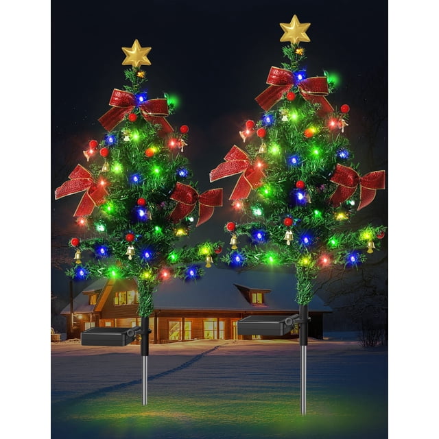 Decoraciones navideñas solares RWNXKARN para árboles luces impermeables