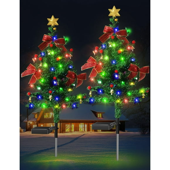 Decoraciones navideñas solares RWNXKARN para árboles luces impermeables