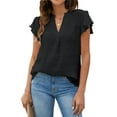 thumbnail image 6 of Blouses for Women Dressy V Neck  Sleeve Summer Tops Casual Flowy Shirts, 6 of 9