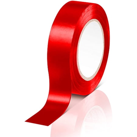 OhLectric Professional Grade Heavy Duty Flame Retardant Vinyl Electrical Tape, Red