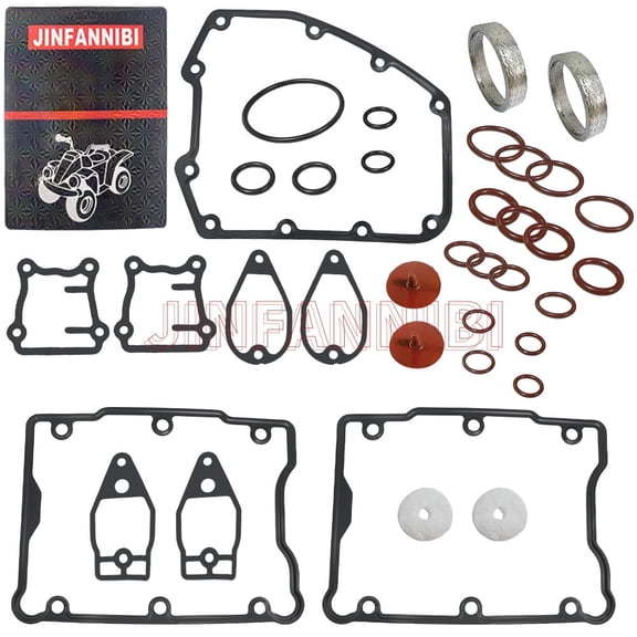 Rocker Box Tappet Cover Exhaust Gasket Ring Seal Kit Set for Harley TWIN CAM 1999-2017 | C9588