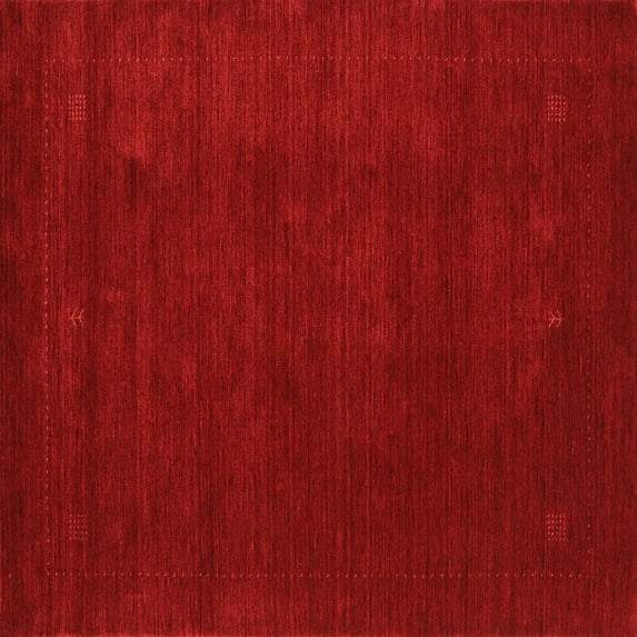 Ahgly Company Indoor Square Abstract Orange Contemporary Area Rugs, 3' Square