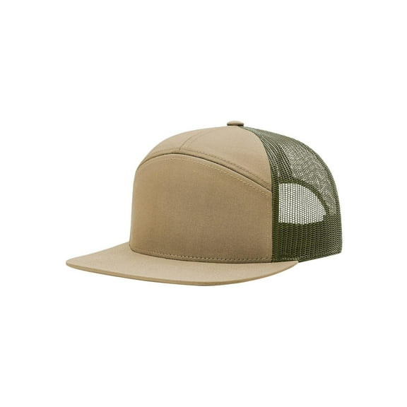 Richardson - Seven-Panel Trucker Cap - 168 - Pale Khaki/ Loden Green