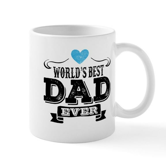 CafePress - World's Best Dad Ever Mugs - 11 oz Ceramic Mug - Novelty Coffee Tea Cup