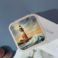 thumbnail image 4 of Autua Lighthouse Boat Water Small Jewelry Box for Women Necklace Ring Earring Organizer Travel Case Gift Pink, 4 of 5