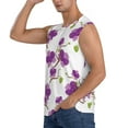 Zufioo Orchids Flowers Men's Tank Top,Men's Sleeveless Muscle Shirts