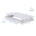 thumbnail image 3 of Rocelco 32" Height Adjustable Standing Desk Converter - Quick Sit Stand Up Dual Monitor Riser - Gas Spring Assist Tabletop Computer Workstation - Large Retractable Keyboard Tray  (White), 3 of 8