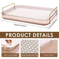 thumbnail image 4 of Whiskey Glass Tray with Draining Net Large Capacity Coffee Cup Food Holder Space Saving Bathroom Counter Organizer Decorative Simple Organizer Tray for Kitchen Bathroom, 4 of 6
