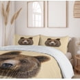 thumbnail image 6 of Ambesonne Bear Duvet Cover Sets, Strong Wild Beast Animal, 2-Queen, Brown Sand Brown, 6 of 7