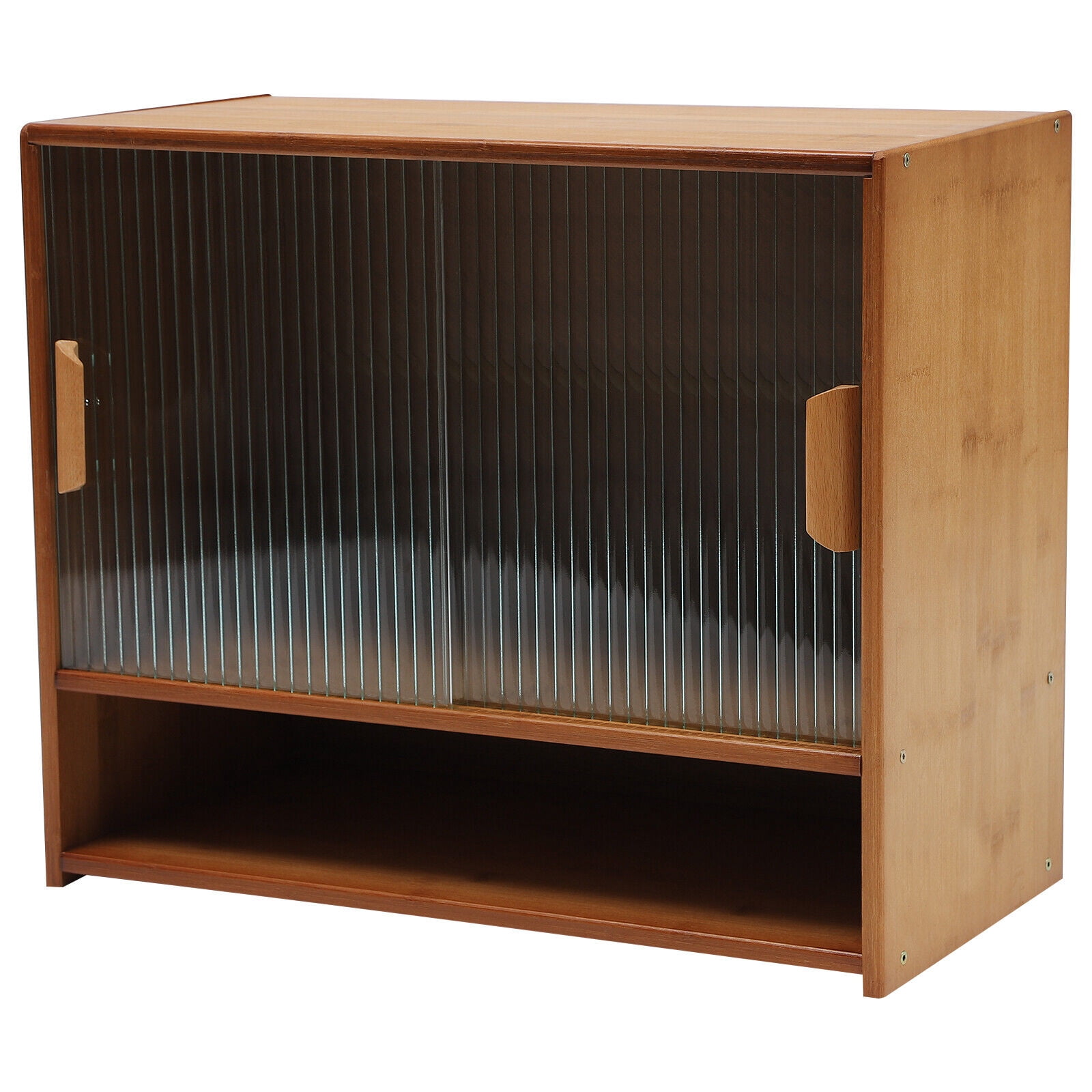 SENDERPICK Kitchen Pantry Sideboard Bamboo Small Storage Cabinet Sliding Door Cupboard
