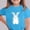 A144 Blue, variant on Kids Easter T-Shirt White Bunny Sketch Print Adorable Animal Design for Toddler Baby Girls Kids Tween Teen 3-15Y