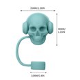 thumbnail image 3 of Fufafayo under $5 Silicone Straw Cover, Skull Shape Straw Cap for Stanley Cup, Food Grade Dust Cover for Tumbler, Water Bottle, Travel Mug, Dishwasher Safe, Leak Proof, 3 of 5