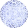 thumbnail image 1 of Ahgly Company Machine Washable Indoor Round Abstract Blue Modern Area Rugs, 7' Round, 1 of 4