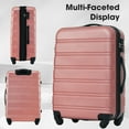 thumbnail image 4 of Luggage Sets 3 Piece, Hardside Expandable Ultra Durable PC Lightweight Carry On, Travel Suitcase Set with TSA Lock Spinner Wheels, Rose Gold, 4 of 9