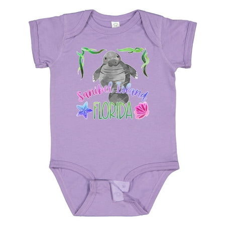 

Inktastic Sanibel Island Florida Cute Swimming Manatee Gift Baby Boy or Baby Girl Bodysuit