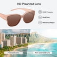 thumbnail image 2 of TINHAO Polarized Sunglasses Over Glasses for Women Men, Fit Over Glasses Sunglasses with Square Oversized UV Protection, 2 of 6