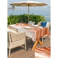 thumbnail image 4 of Outdoor Tablecloth with Umbrella Hole & Zipper, Burnt Orange Beach Coastal Rectangle Tablecloth 52x70 Inch, Summer Nautical Seaside Ocean Ombre Patio Table Cover Waterproof Table Cloth for Picnic, 4 of 7