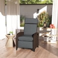 thumbnail image 2 of Outsunny Outdoor Recliner Chair with Adjustable Backrest, Cushion, Dark Grey, 2 of 10