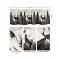 thumbnail image 5 of Forest Elk Kitchen Curtain Valances for Windows Farmhouse Short Curtains, Rustic Nature Tree Retro Deer Silhouette Rod Pocket Valance Curtain for Bedroom Cafe Living Room 60"x18", 5 of 8