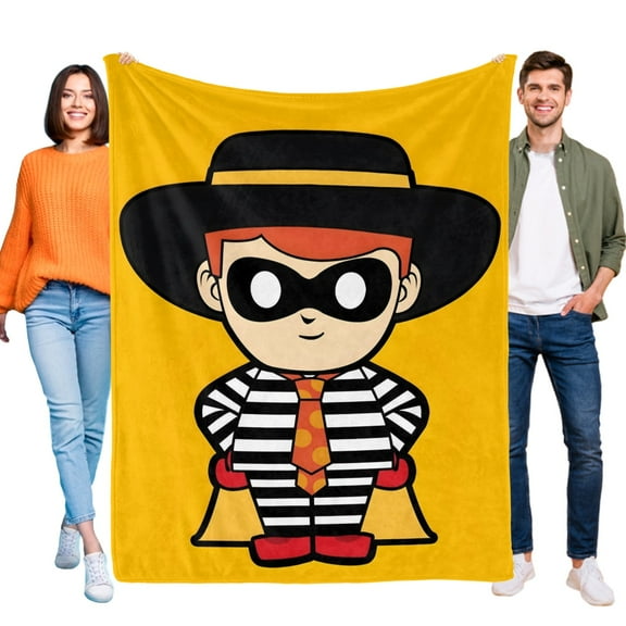Hamburglar Flannel Blanket 39*59 inch Soft And Comfortable With Clear Patterns And Easy Cleaning