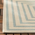 thumbnail image 3 of SAFAVIEH Beach House Arthur Geometric Indoor/Outdoor Runner Rug, Cream/Aqua, 2'2" x 6', 3 of 6