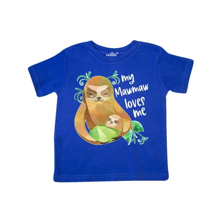 

Inktastic My Mawmaw Loves Me Cute Sloth and Baby Gift Toddler Boy or Toddler Girl T-Shirt