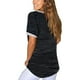 thumbnail image 3 of Puntoco Mujeres Casual Cuello En V Color Sólido A Rayas Bolsillo Cien Tops De Manga Corta Puntoco Puntoco-3007, 3 of 6