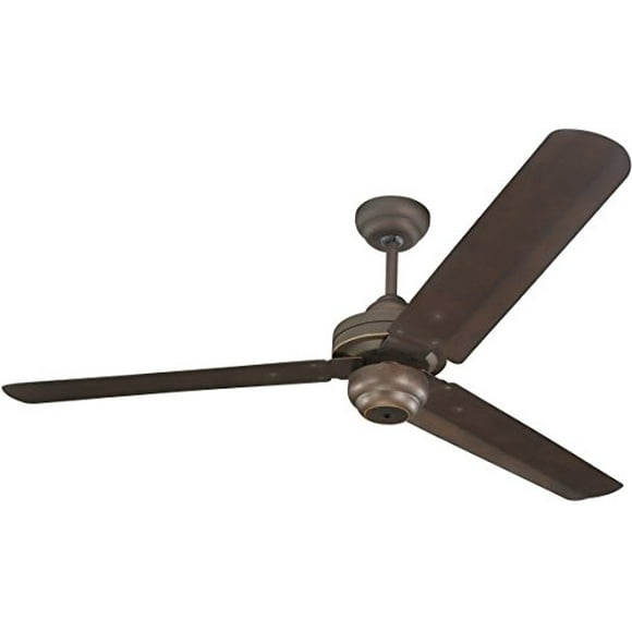 Monte Carlo 3SU54RB Studio 54" Ceiling Fan will Pull Chain for Tall Ceilings, 3 Metal Blades, Roman Bronze