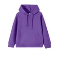thumbnail image 4 of Kogui Hoodie for Boys Big Boy Pullover Hoodies Sweatshirts Cotton Kangaroo Tops Size 13-14 (Purple,13-14 Years), 4 of 6