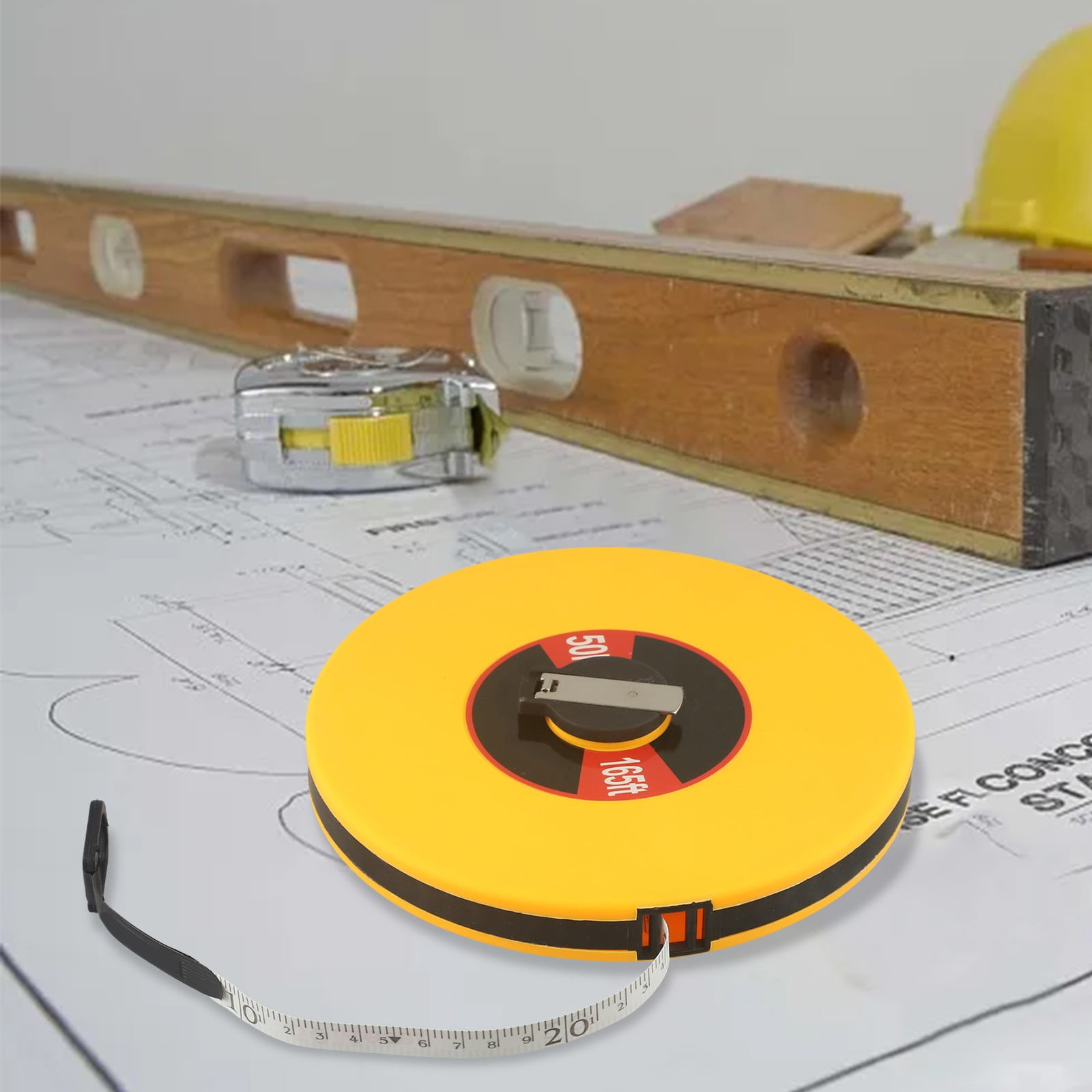 10-100M Long Fiberglass Tape Measure Double Face Metric Construction Meter Ruler