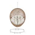 thumbnail image 5 of Swing Lounge Chair, Beige, Rattan, Wicker, Outdoor Patio Balcony Cafe Bistro Garden Hospitality Restaurant, Modern Contemporary HB34629, 5 of 10