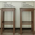 thumbnail image 4 of Now Furniture 30" Bar Stool, Set of 2 Wooden Backless Bar Height Kitchen Stool, Walnut, 4 of 8