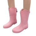thumbnail image 3 of EHQJNJ Rain Shoes for Women Fashion Rain Shoes Outside Waterproof Shoes Kitchen Rubber Shoes Soft Bottom Comfortable Middle Tube Rain Boots Ankle Rain Boots for Women Arch Support, 3 of 8