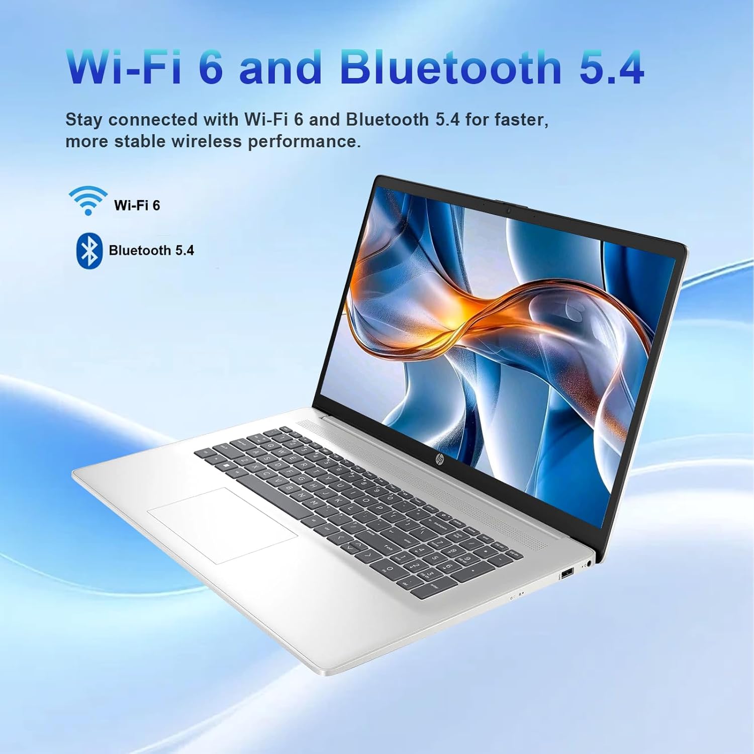HP 17 Inch Touchscreen Laptop Computer, 17.3" 250 nits Anti-Glare Display, AMD Ryzen 5 7430U, 32GB RAM, 1TB SSD, Windows 11 Pro, AI Copilot, Fast Charge, AMD Radeon Graphics, Wi-Fi 6