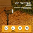 thumbnail image 3 of Focos solares LED de 9 LED para exteriores, luces solares para paisajes, IP65, resistentes al agua, brillo ajustable para jardín, patio, luz cálida, 3 of 8