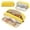 Yellow, variant on Large Capacity Pencil Case 3 Compartment Pouch Pen Bag Pink