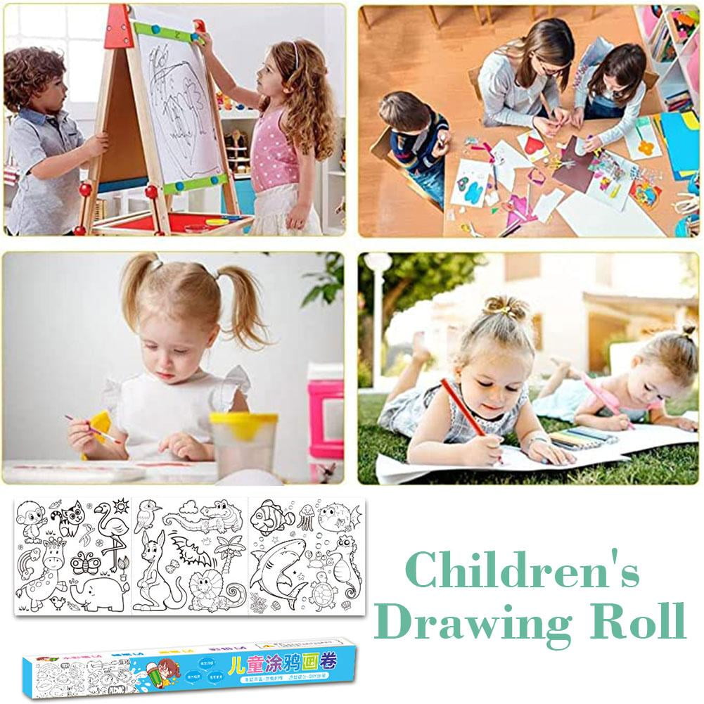  SEWACC Roll Child Crafts Paint Drawing Paper Graffiti Paper  Pigment Scroll Kids Drawing Kids Drawing Supplies Painting Set Graffiti  Paper Canvas boy Coloring Kids Paints Toddler : Arts, Crafts & Sewing