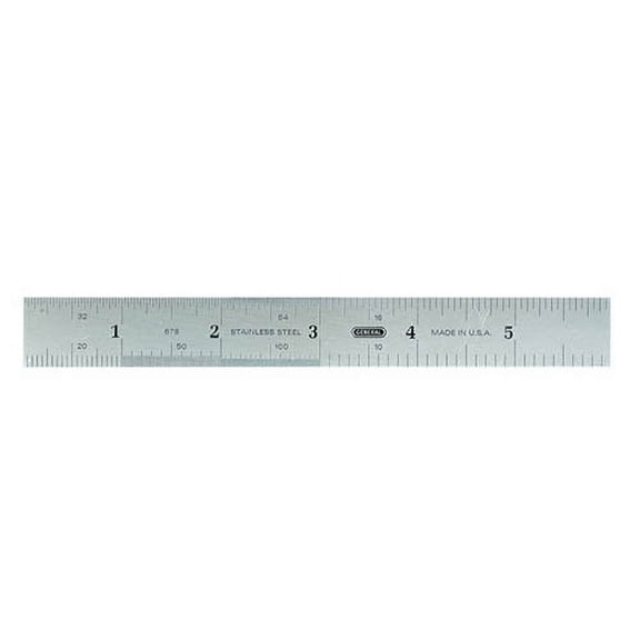General Tools 678MED Precision Rigid Stainless Steel Ruler, 6 Inch Length