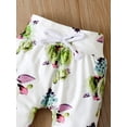 thumbnail image 7 of OLLUISNEO Infant Baby Girls Pants Outfits 12 Months Winter Pants Outfits 18 Months Floral Print Pocket Long Sleeve Hooded Top Elastic Pants Headband 3 PCS Set Light Green, 7 of 7