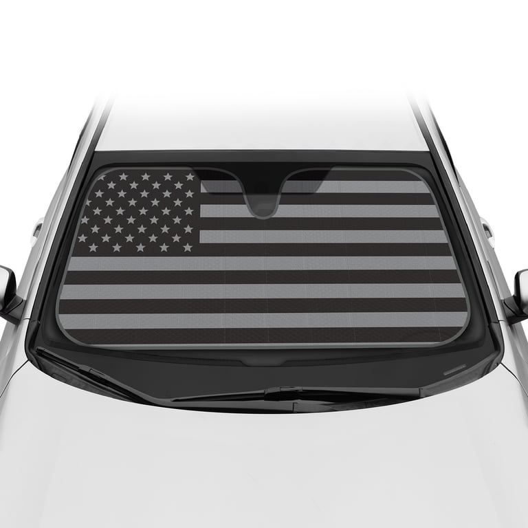 American Flag Windshield Sun Shade, Accordion Style photo 1