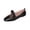 Black, variant on ShiShine Women's Mary Jane Flats Square Toe Bow Decor Slip On Comfortable Casual Work Dress Shoes