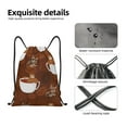 Balery Sloths Need More Coffee Pattern Drawstring Backpack Bag Sport