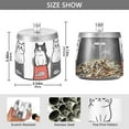 thumbnail image 2 of Yayeee Ashtray with Lid for Cigarette Smokeless Stainless Steel Home Ash Holder, Black Chubby Cat, 2 of 7