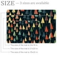 Colorful Christmas Trees Seamless Pattern Small Area Rug, NonSlip Door