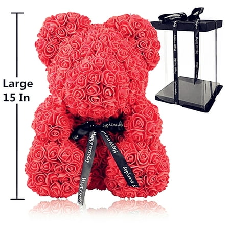 LuckyFine Rose Flower Bear - Fully Assembled 15