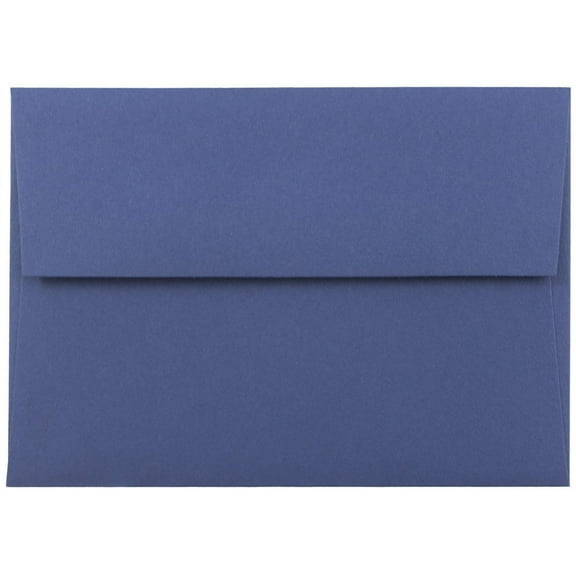 JAM Paper A6 Envelopes, 4 3/4 x 6 1/2, Dark Blue, 50 per Pack