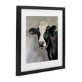 thumbnail image 3 of Stupell Industries Belle Black and White Cow Black Framed Print Under Glass design by Linda Sperruzzi, 16 x 16, 3 of 10