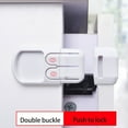 thumbnail image 4 of tooloflife 1/5 Pcs Baby Child Safety Locks Double Buckle Drawer Corner Lock Hidden Clasp for Cabinets Refigerator 6 Colors, 4 of 6